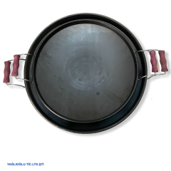 Kavurma Tavası Çukur ve Saplı Model Doğal Kavurma Saçı (40 cm'lik)