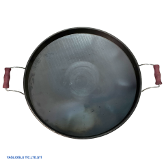 Kavurma Tavası Çukur ve Saplı Model Doğal Kavurma Saçı (40 cm'lik)