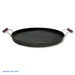 Kavurma Tavası Çukur ve Saplı Model Doğal Kavurma Saçı (40 cm'lik)