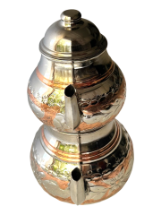 Bakır Çaydanlık El Dövme Desenli (Büyük Boy)