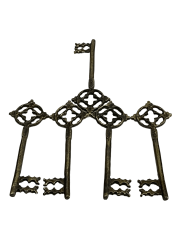 DEKORATİF PİRİNÇ DÖKÜM ESKİTME ANAHTAR (MODEL-6)