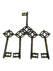 DEKORATİF PİRİNÇ DÖKÜM ESKİTME ANAHTAR (MODEL-6)
