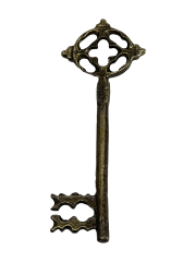 DEKORATİF PİRİNÇ DÖKÜM ESKİTME ANAHTAR (MODEL-6)