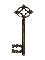 DEKORATİF PİRİNÇ DÖKÜM ESKİTME ANAHTAR (MODEL-6)