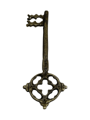 DEKORATİF PİRİNÇ DÖKÜM ESKİTME ANAHTAR (MODEL-6)