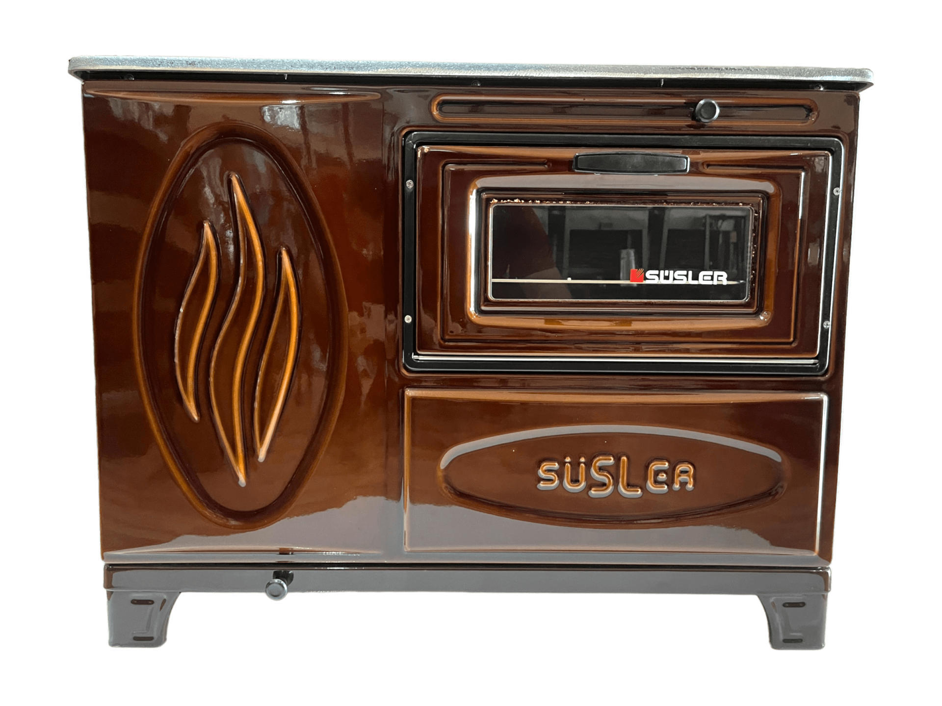 Süsler Tek Fırınlı Kovalı Kuzine Soba