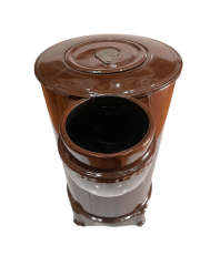 KÖMÜRLÜ ÇİN SOBASI KOVALI ÖNDEN HAVALİ (ÇİFT KAT EMAYE)