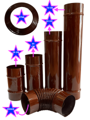 Emaye Soba Borusu 70 Cm'lik (Çift Kat Emaye)