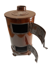 KÖMÜRLÜ ÇİN SOBASI İZGARALİ (ÇİFT KAT EMAYE)