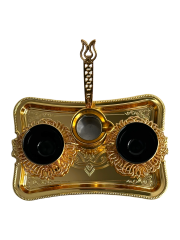 2 Kişilik Kahve Fincan Takımı Tepsili+Cezveli Sunum Seti