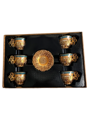 Osmanlı Motifli 6 Kişilik Kahve Fincan Takımı