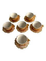 Osmanlı Motifli 6 Kişilik Kahve Fincan Takımı