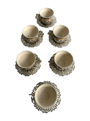 Osmanlı Motifli 6 Kişilik Kahve Fincan Takımı