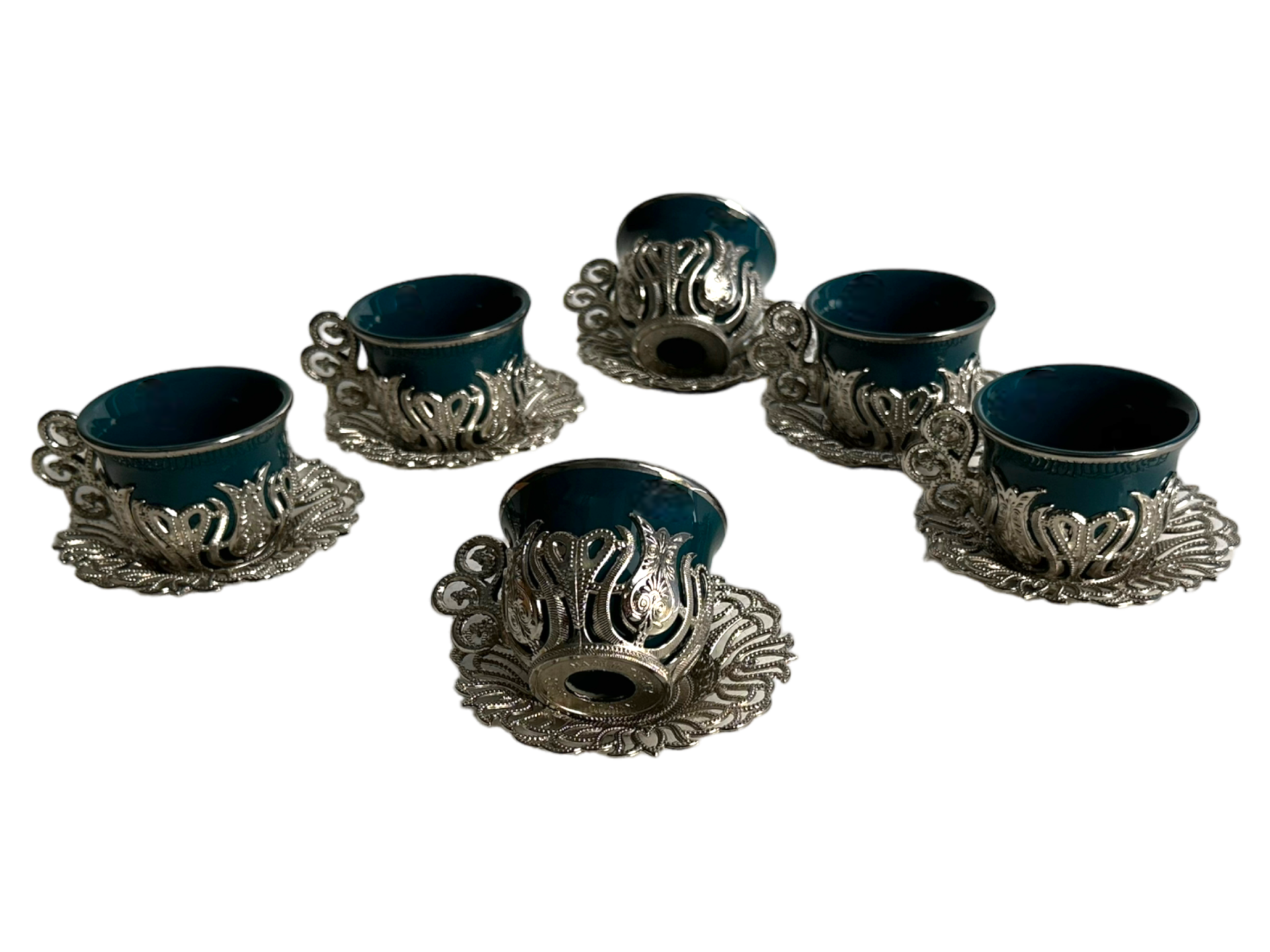 Osmanlı Motifli 6 Kişilik Kahve Fincan Takımı (Model-2)