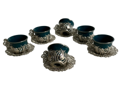 Osmanlı Motifli 6 Kişilik Kahve Fincan Takımı (Model-2)