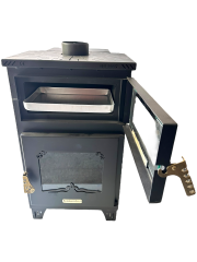 Şömine Fırınlı 2 Camlı Pelet Sobası (Özel Üretim)