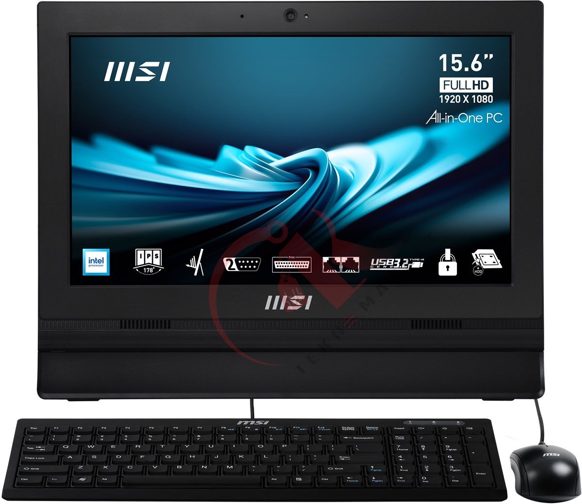 MSI PRO AP162T ADL-017XEU 15.6 FHD (1920X1080) INTEL N100 4GB DDR4 256GB SSD FDOS DOKUNMATIK SIYAH AIO PC