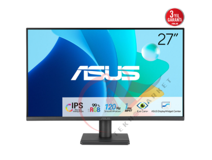 ASUS VA279HG 27 IPS 1920x1080 1ms 120Hz 300cd HDMI VGA VESA 3YIL EYECARE FLICKER-FREE DÜŞÜK MAVİ IŞIK 99%SRGB ÇERÇEVESİZ MONİTÖR
