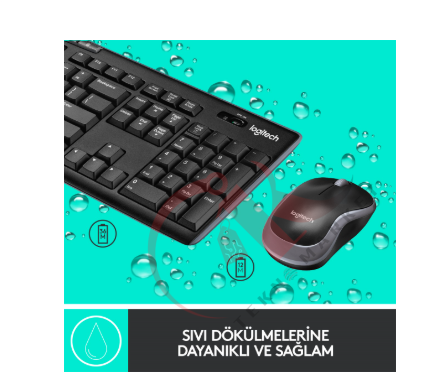 LOGITECH MK270 KABLOSUZ USB ALICILI TÜRKÇE Q KLAVYE & MOUSE SETİ-SİYAH 920-004525
