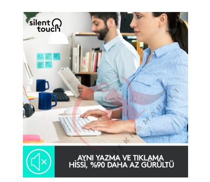 LOGİTECH MK295 SESSİZ KABLOSUZ TÜRKÇE Q KLAVYE & MOUSE SETİ BEYAZ 920-010089