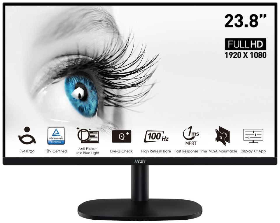 MSI 23.8 PRO MP245V 1920x1080 (FHD) FLAT VA 100HZ 1MS ANTI-GLARE MONITOR