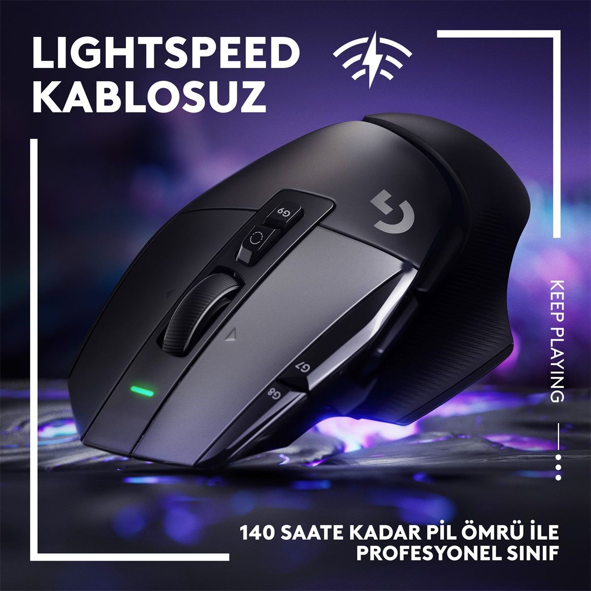 LOGITECH G G502 X LIGHTSPEED KABLOSUZ HERO 25K SENSÖRLÜ YÜKSEK PERFORMANSLI OYUNCU MOUSE - SİYAH 910-006181