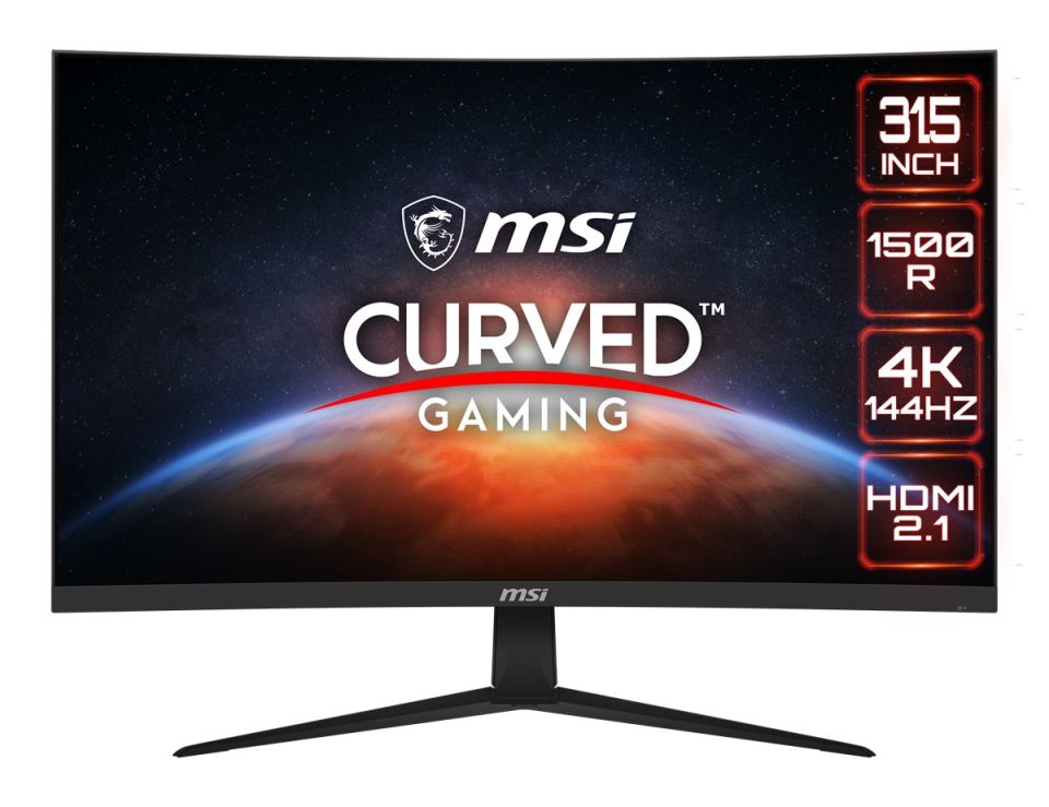 31.5 MSI G321CU CURVED 1500R VA 3840X2160 (UHD) 16:9 144HZ 1MS HDR READY GAMING MONITOR