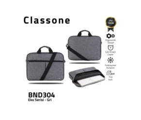CLASSONE BND304 BND304 Eko Serisi -Gri Notebook Çantası