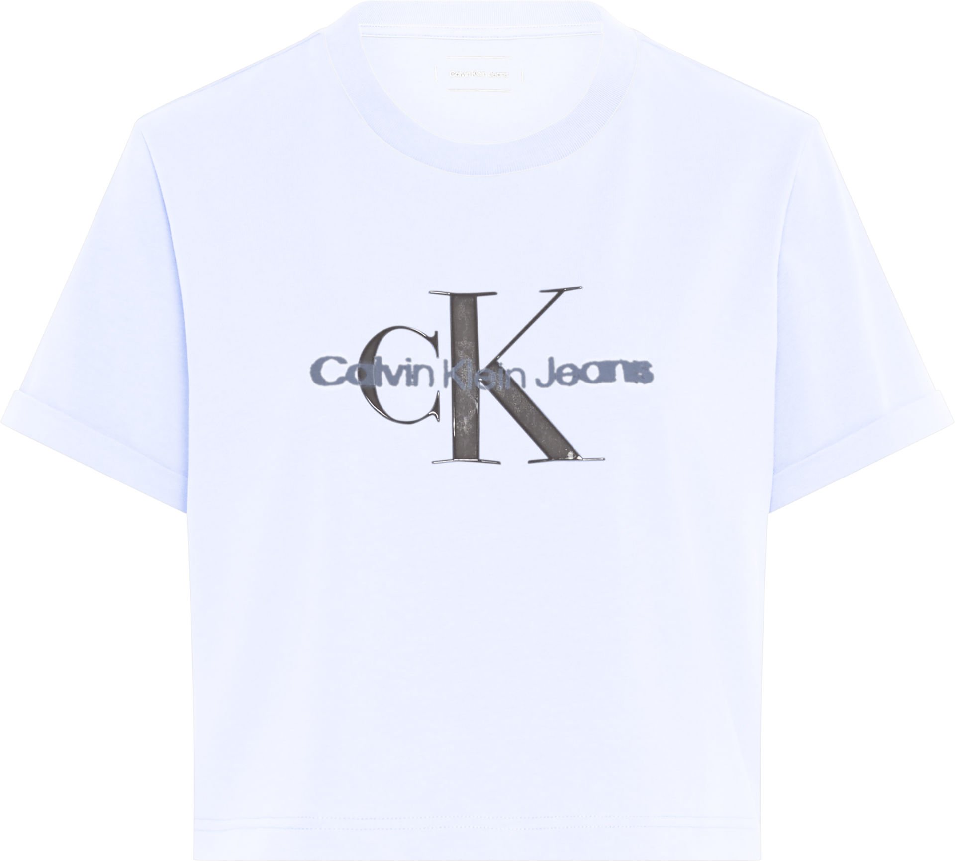 SS LIQUID CK CROPPED TEE