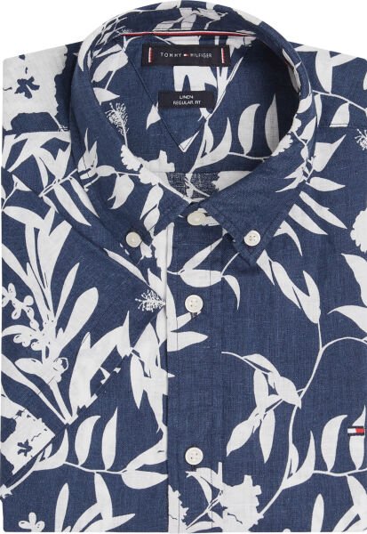 LINEN TROPICAL PRT SS RF SHIRT