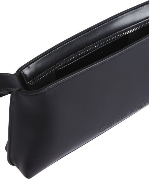 EMBOSSED LOGO SHOULDER BAG