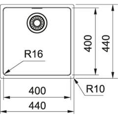 Franke Maris MRX 110-40 İnox  Tezgah Altı Paslanmaz Çelik Evye - 122.0654.851