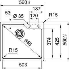 Franke Urban UBG 610-56 Granit Avena Tezgaha Sıfır / Üstü Granit Evye - 114.0686.792