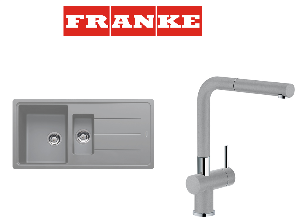 Franke Basis BFG 651 Fragranite Stone Grey Evye + Active Plus Stone Grey Armatur Kampanyası
