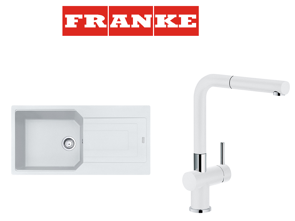 Franke Urban UBG 611-100 Granit Bianco Evye + Active Plus Bianco Armatur Kampanyası