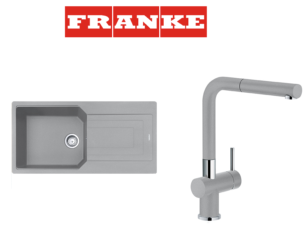Franke Urban UBG 611-100 Fragranite Stone Grey Evye + Active Plus Stone Grey Armatur Kampanyası