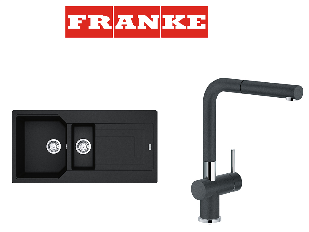 Franke Urban UBG 651-100 Granit Nero Evye + Active Plus Nero Armatur Kampanyası