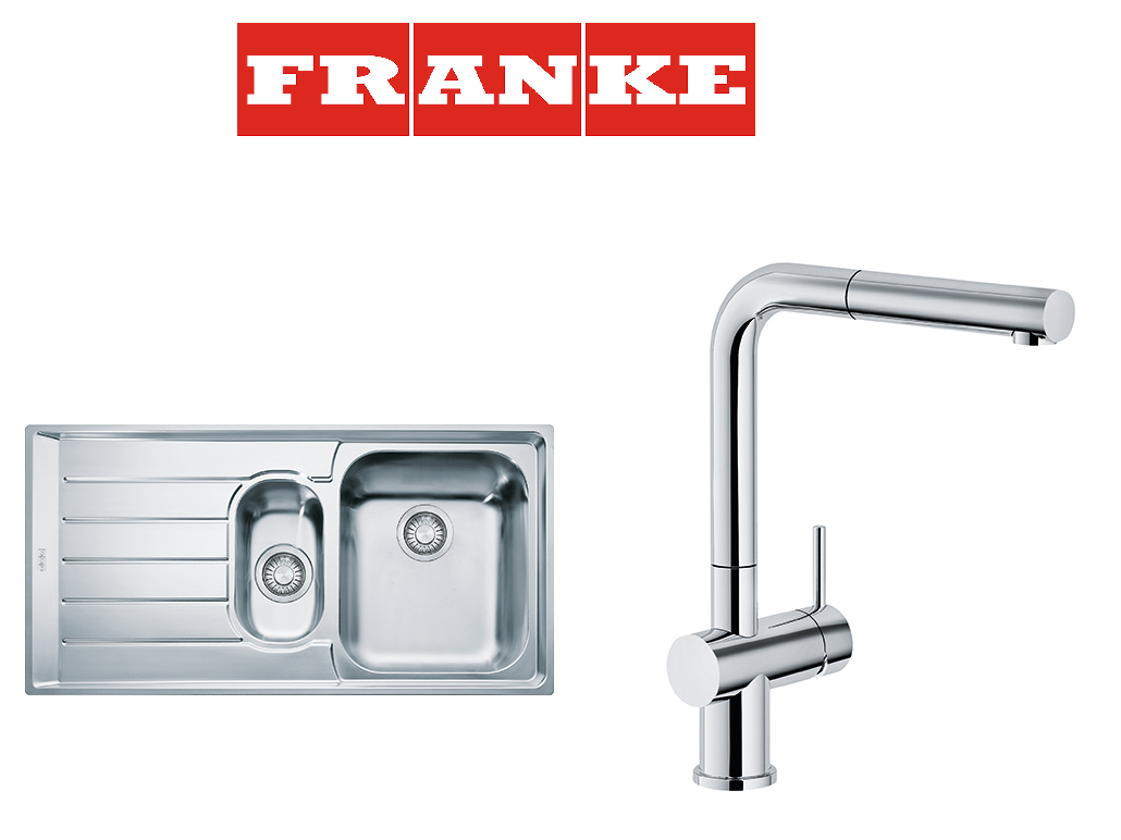 Franke Neptun NEX 651 İnox  1.5 Gözlü Paslanmaz Çelik Evye + Active Plus Paslanmaz Çelik Armatur Kampanyası