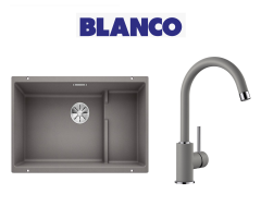 Blanco Subline 700 U Level Tezgah Altı 1.5 Gözlü Alu Metallic Evye + Mida S  Alu Metallic Spiralli Armatur