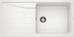 Blanco Sona 6 S XL  Tek Gözlü Tezgah Üstü Beyaz Granit Evye + Blanco Mida Spiralsiz Beyaz Armatur Kampanyası