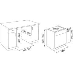 Franke Smart Linear 70 Cm Beyaz Cam 4 Lü Ankastre Set