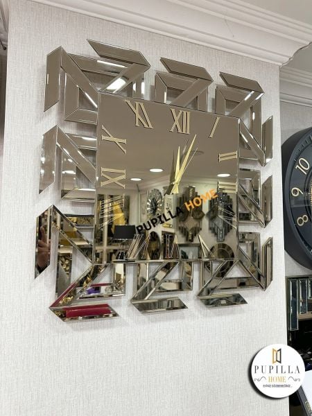 Aynalı Bronz Renk Versace Saat