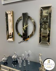 Venüs Model Aynalı Saat Set Bronz Renk