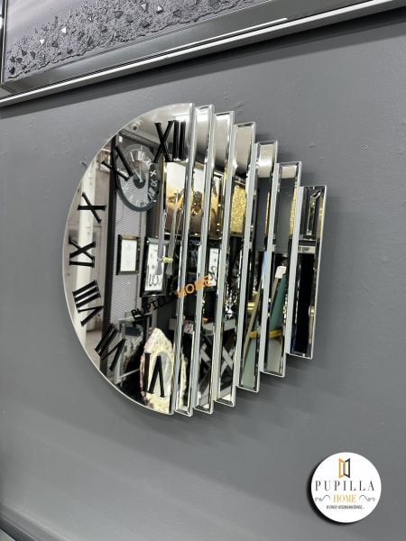 İnci Gümüş Renk Aynalı Saat