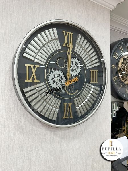 Metal Gövdeli Çarklı Duvar Saati