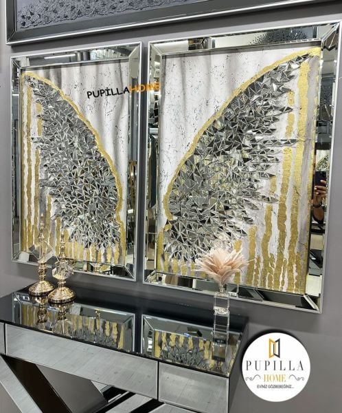 Varak İşlemeli İkili Melek Kanadı