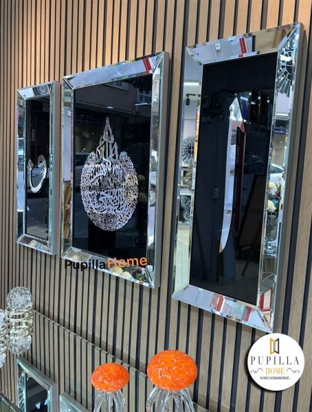 Gümüş Renk Ayetel Kürsü Elif Vav Set