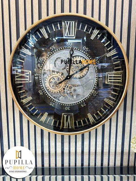 Metal Gövdeli Çarklı Duvar Saati