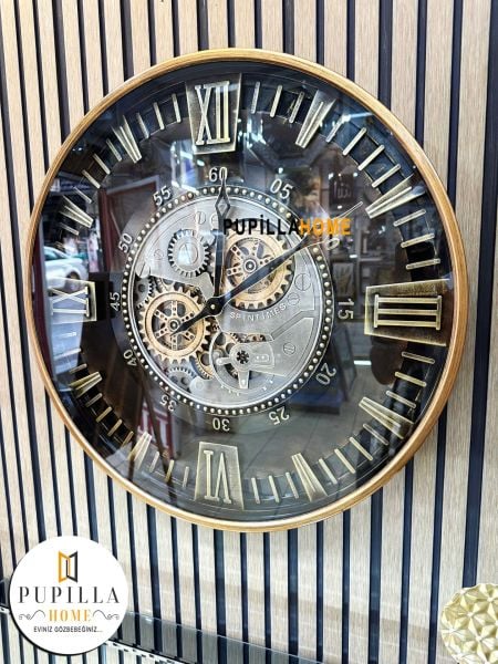 Metal Gövdeli Çarklı Duvar Saati