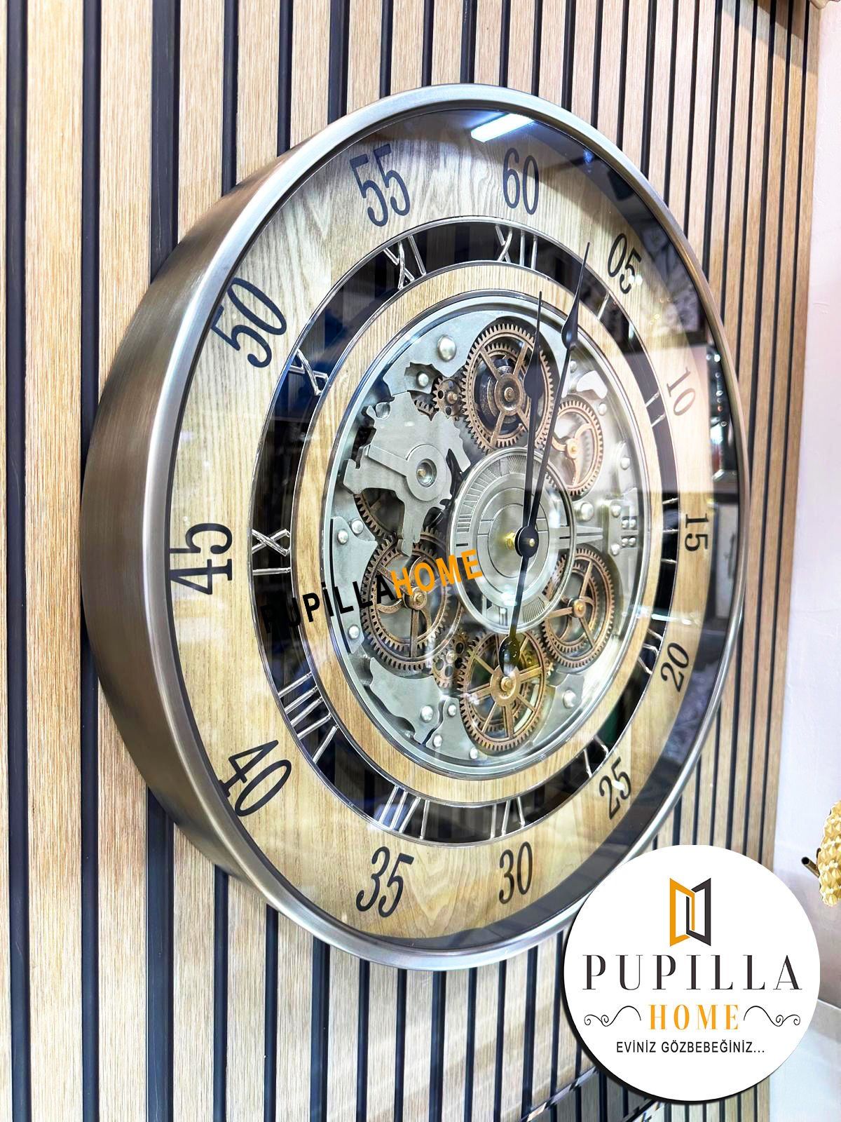 Metal Gövdeli Çarklı Duvar Saati